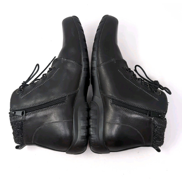 Propet Delaney Ankle Bootie Boots Women 11N (AA) Black Leather Zip/Lace WFV002L - Picture 3 of 9